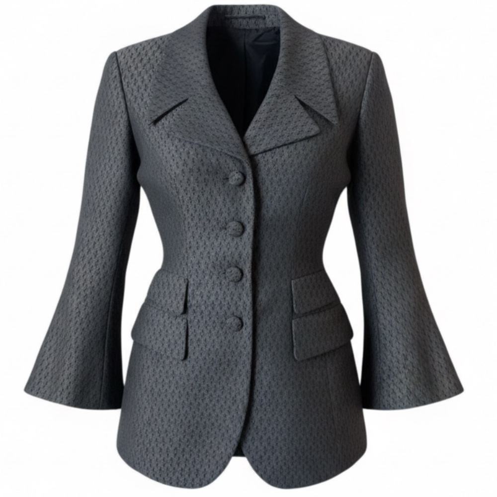 HENRI BENDEL vintage Blazer bell sleeve wool blazer officecore Coprcore Jacket